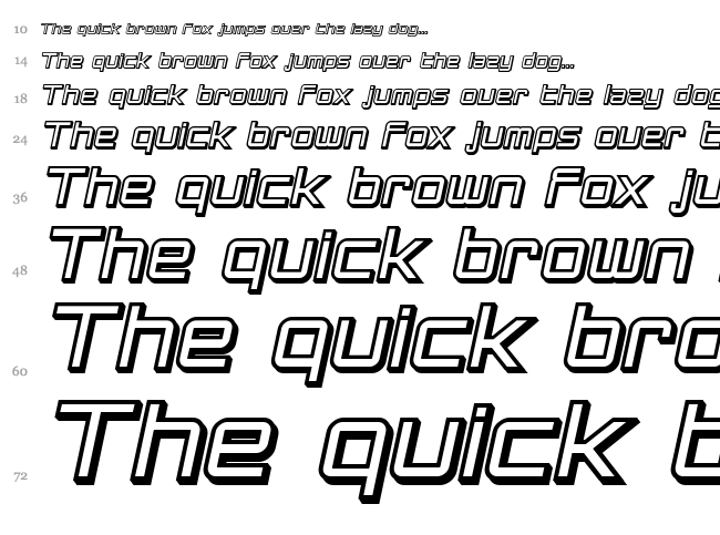 SF Chromium 24 font waterfall